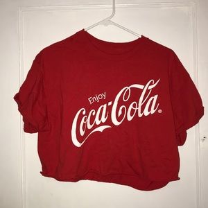 COCA- COLA CROP TOP SIZE LARGE/MEDIUM